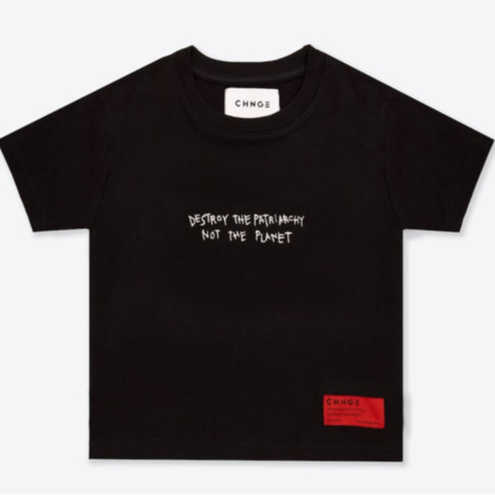 CHNGE Black Destroy the Patriarchy Children’s Tee Size 4/5